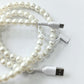 2-i-1 USB till Type-C & Lightning Laddningskabel med Pärlor