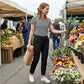 👖 50% RABATT NU! ✨ Dambyxor med Hög Midja & Resår – Fickor med Dragkedja – Perfekt för Träning, Pendling & Vardag 🌿