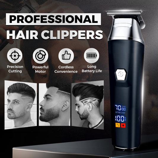 🎁Hushåll Digital Display Professionell Elektrisk Hårklippare Set✂️