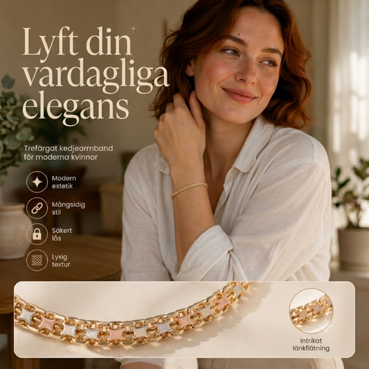 📿🔥Armband för damer med sammanfogad guldkedja
