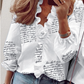 👚 50% RABATT! ✨ Långärmad Damskjorta med Volanger – Lös Passform, Lanternärmar & Perfekt för Vår & Höst 🌸
