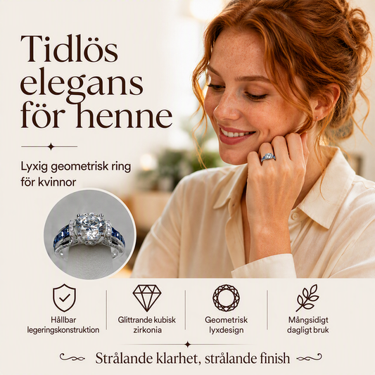 💍 50 % RABATT NU! ✨ Elegant cocktailring med kubisk zirkonia – strålande glans, tidlös design & perfekt för fest och vardag 🎀