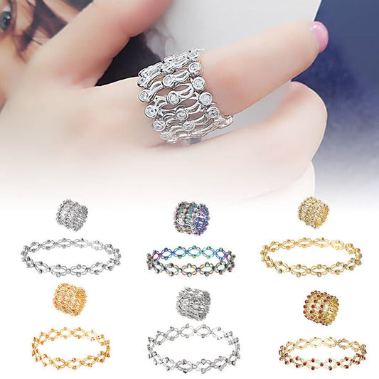 Förvandlingsbart armband med gnistrande CZ-berlock🎁 Gratis vacker ringbox✨