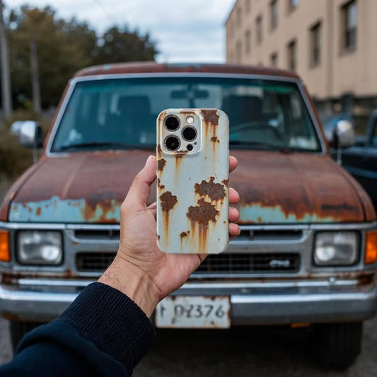 🔥📱 Nyinkommet 2025 – Vintage iPhone-skal i rostfritt stål🛡️!