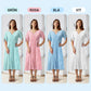⏰Begränsad tid 50% rabatt🌸 Elegant klänning med V-ringning och broderie anglaise för dam