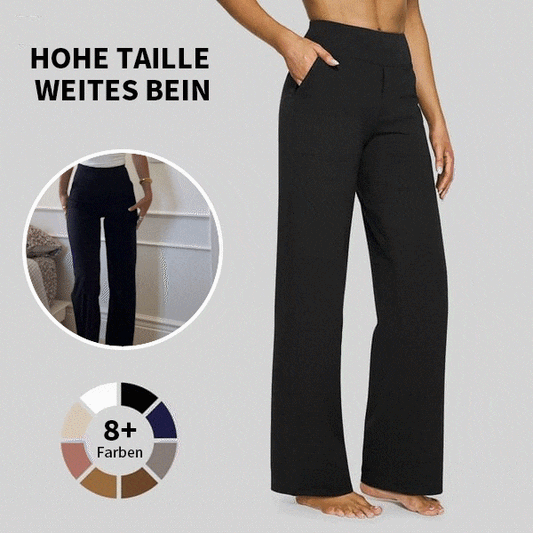 🎁Sista dagen 50% rabatt🔥Löst sittande byxor med hög midja för affärsmässig fritid och yogabyxor