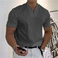 👕💪 50% RABATT! 2026 Nyhet | Kortärmad Fitness-T-shirt för Män – Andningsbar Bomullsblandning & Modern V-ringning!