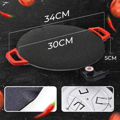 🍳Kvalitetsliv🍳Elektrisk Innemålsgrillpanna med Non-Stick-beläggning