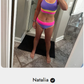 🔥🎁Nyhet 54 % RABATT🔥🌼 Färgblockerad Sportig 3-delars Bikiniset i Nylon – Högmidja med Magekontroll 👙