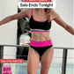 🔥🎁Nyhet 54 % RABATT🔥🌼 Färgblockerad Sportig 3-delars Bikiniset i Nylon – Högmidja med Magekontroll 👙