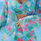 🌊🐚🌴Blooming Magic of Summer - tredelad bikinibaddräkt i mesh för kvinnor