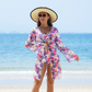 🌊🐚🌴Blooming Magic of Summer - tredelad bikinibaddräkt i mesh för kvinnor