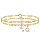 ✨ Köp 1 få 1 gratis! 💛 Lager-på-Lager Guld Ankelarmband för Kvinnor – Rhingsten, Justerbar & Perfekt Strandsmycke 🏖️