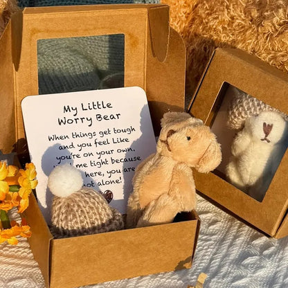 ✨Köp 1 Få 1 gratis✨Handgjord Mini Plush Nallebjörn i Låda