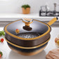 ⏳Tidsbegränsad special⏰12-tums non-stick-gryta i titanlegering med lock