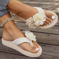 Damernas Halksäkra Strand Sandaler med Blomdetaljer
