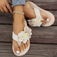 Damernas Halksäkra Strand Sandaler med Blomdetaljer