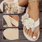 Damernas Halksäkra Strand Sandaler med Blomdetaljer