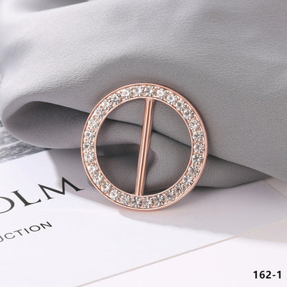 Mode Siden Halsduk Brosch Spänne