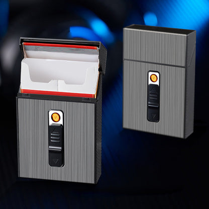 🔥Det mest fashionabla🚬 cigarettfodralet med inbyggd tändningsfunktion