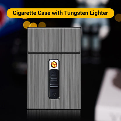 🔥Det mest fashionabla🚬 cigarettfodralet med inbyggd tändningsfunktion