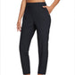 👖 50% RABATT NU! ✨ Dambyxor med Hög Midja & Resår – Fickor med Dragkedja – Perfekt för Träning, Pendling & Vardag 🌿