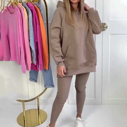 🔥Rea - 50% rabatt🔥Dammode i två delar: Huvtröja och byxor