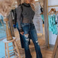 Elegant slim fit-top med strassdetaljer