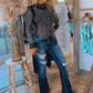 Elegant slim fit-top med strassdetaljer