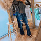Elegant slim fit-top med strassdetaljer