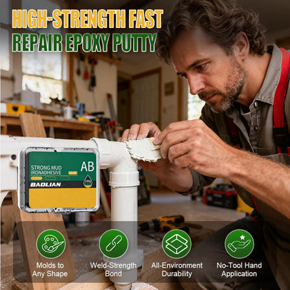 Snabbhärdande högstyrkig epoxipasta för reparationer