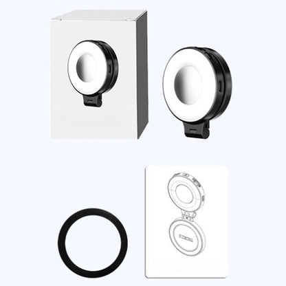 3-i-1 magnetisk selfie-lampa med inbyggd spegel