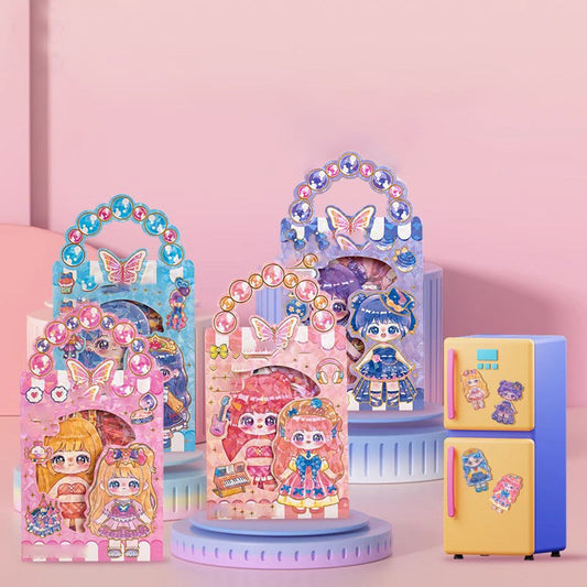 🧲 50% RABATT STORREA! ✨ Magnetiska Kläddockor för Barn - 25 Utbytbara Klädesplagg med Pedagogiskt Design för Kreativ Lek 👗🎨