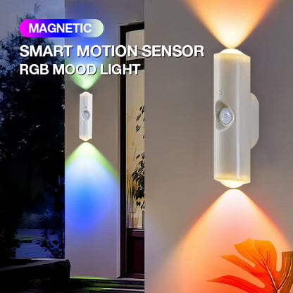💡 50 % RABATT NU! 🎨 Magnetisk smart rörelsesensor RGB-belysning – anpassad stämning & verktygsfri installation 🌈