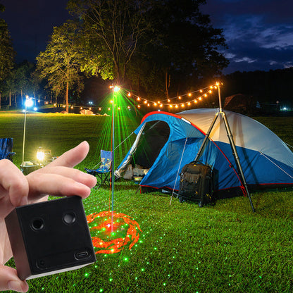 Uppladdningsbar och bärbar RGB-laserpartybelysning