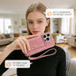 Skyddande Rosa Plånboksfodral med Spegel & Handledsrem