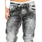 Herrmode kreativa stretchjeans, minimalistisk stil lämplig för sommar, Emo-stil