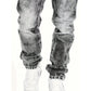 Herrmode kreativa stretchjeans, minimalistisk stil lämplig för sommar, Emo-stil