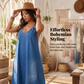 👗 60% RABATT! 🥰 Avslappnad, Lös Denim-Maxi Klänning med V-ringning – Bekväm, Mångsidig & Perfekt För Vardagsbruk 🌸
