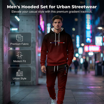 🎁 Nyhet 💥 Herr Gradient Tracksuit - Hätttröja och Joggingbyxor