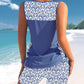 🏊‍♀️ 50% RABATT NU! 👙 Tvådelad tankini – justerbar sidorynking, pojkshorts & korsad V-ringning – perfekt för stranden 👙🏖️