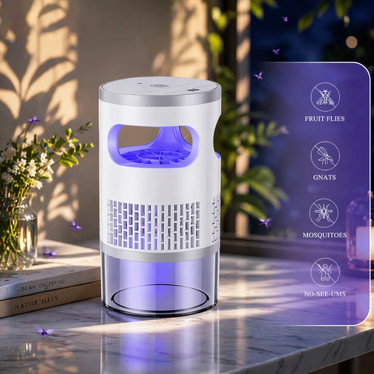 🦟 50 % RABATT NU!🔇 LED-insektsdödare för inomhusbruk – Bionisk UV-fälla och nattlampa – Tyst och säker för sovrummet – Kemikaliefri myggdödare 💡