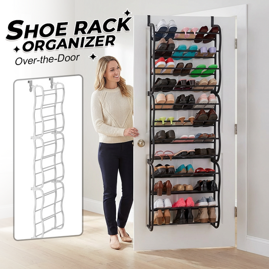 👟 50% RABATT NU! 🚪 Dörrhängande Skoförvaring – Inga Verktyg – Maximerar Utrymmet – Perfekt för Lägenheter & Små Hallar 🏠