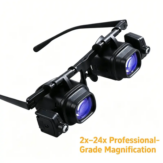 🔬 50% RABATT NU! 🔍 Precision LED förstoringsglasögon – Utbytbara linser & handsfree – Perfekt för prylfix, lödning eller smyckestillverkning – skonsamt för ögonen vid närarbete 🛠️
