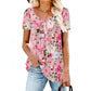 Dam blommig knäppbar T-shirt 🌸 Flödande passform, mjukt tyg – casual & luftig för varma dagar ☀️