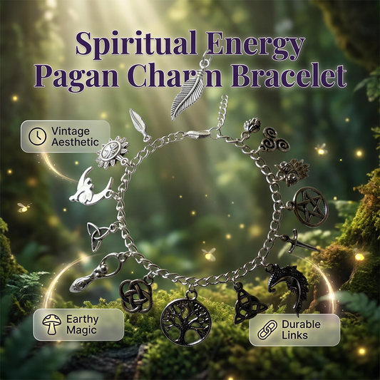 📿 50% RABATT NU! ✨ Vintage Paganistiskt Berlockarmband för Kvinnor – Andliga Symboler & Antik Finish – Perfekt för Bohemisk Stil 🌙