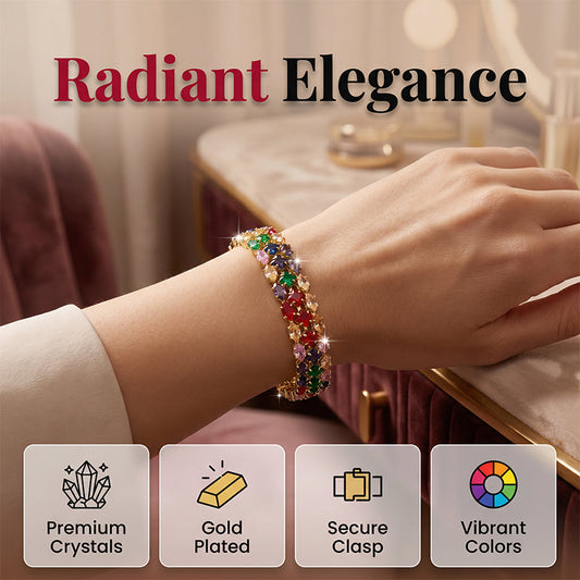 💫50% RABATT NU!💟 Dam Elegant Flarfärgat Tennisarmband