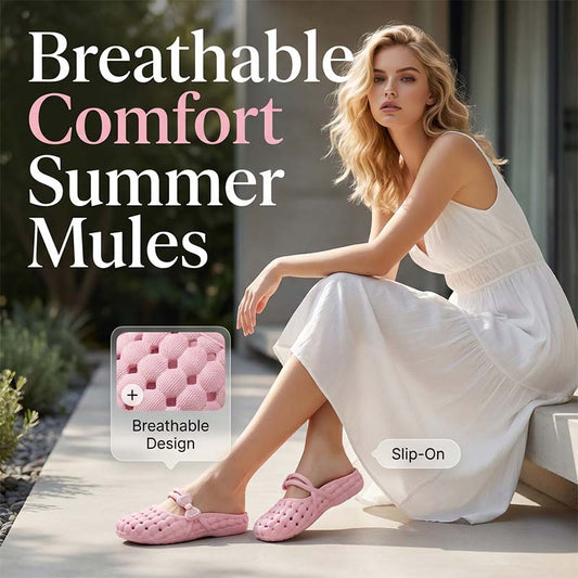 🥿 50% RABATT NU! 🌸 Dam Slängda Tåcktäckta Andningsbara Tofflor – Ultramjuk & Flexibel – Perfekt för Inomhus & Utomhus – Slip-on Design & Lätt EVA ☀️