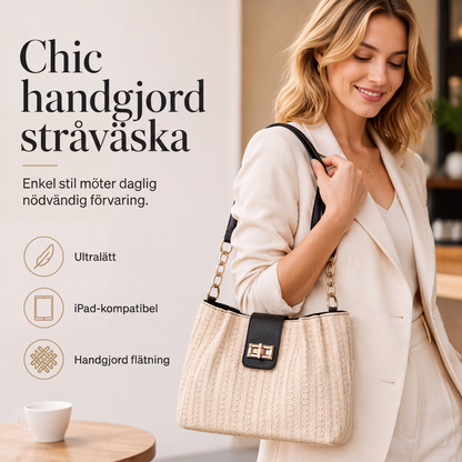 ✨50% RABATT NU! !✨Rymlig halmvæska för pendling