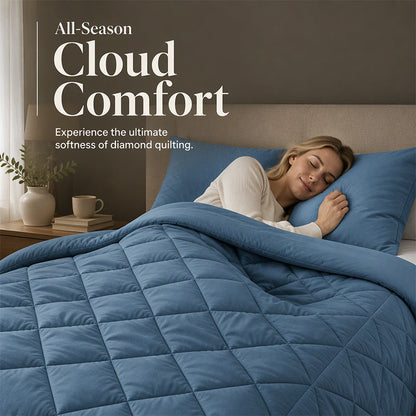 🛏️50% RABATT⏰ 3‑delat quiltat täckeset, mjukt material för bekväm sömn
